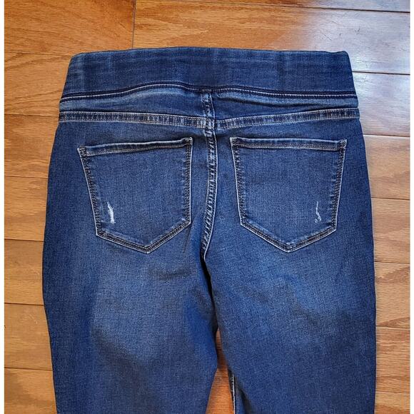 Old Navy Women Size 2 Rockstar Jegging Pull On Jeans Distressed Ripped - Picture 4 of 11